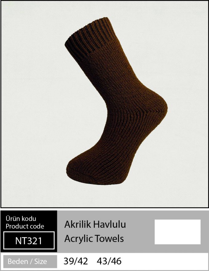 AKRİLİK HAVLULU ÇORAP - NT 321