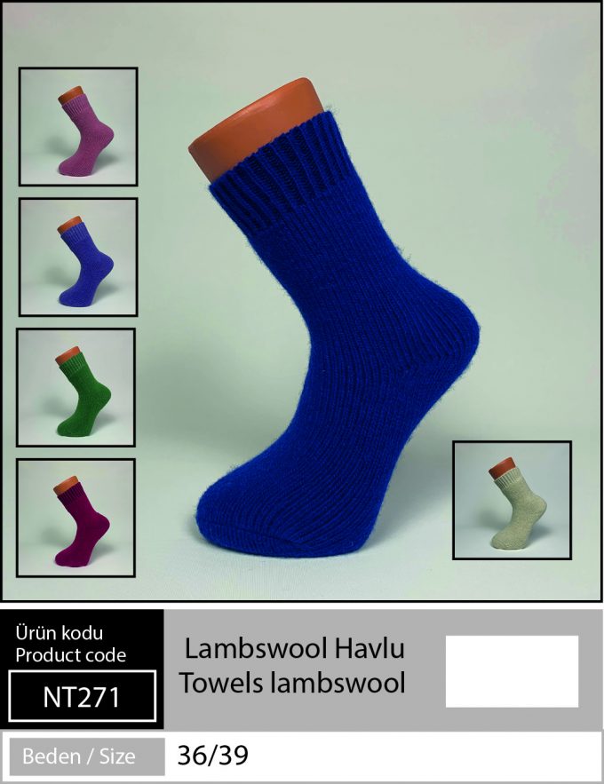 Lambswool Havlu Çorap - NT 271