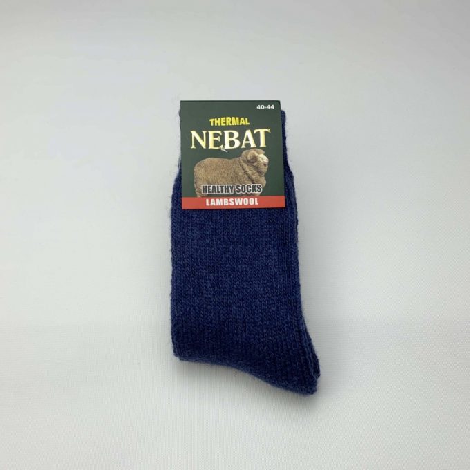 Lambswool Havlu Çorap - Mavi NT- 271