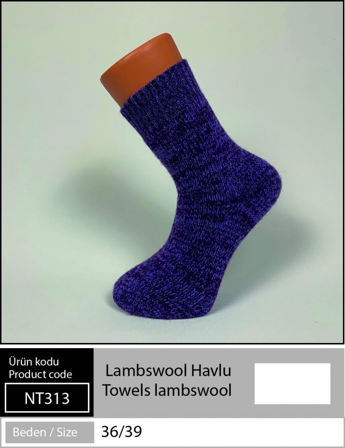 Lambswool Havlu Çorap - NT 313 MOR