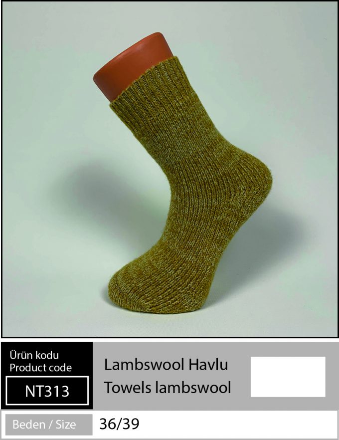 Lambswool Havlu Çorap - NT 313 SARI